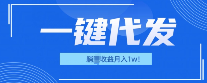 一键代发项目(团长版)，管道收益躺Z月入1w+网创项目-副业赚钱-互联网创业-资源整合冒泡网