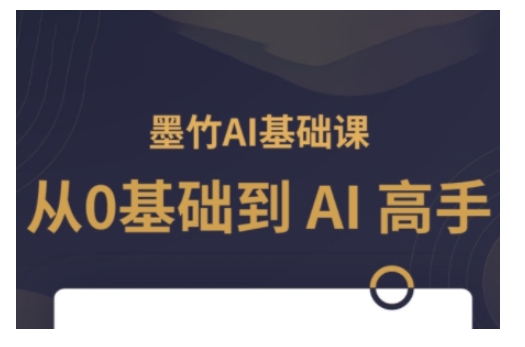 AI基础课，从0到 AI 高手，探索 AI 的无限可能网创项目-副业赚钱-互联网创业-资源整合冒泡网