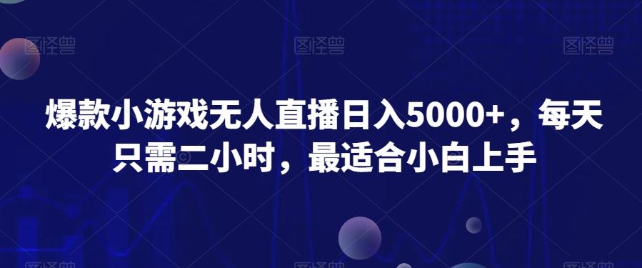 爆款小游戏无人直播日入5000+，每天只需二小时，最适合小白上手网创项目-副业赚钱-互联网创业-资源整合冒泡网