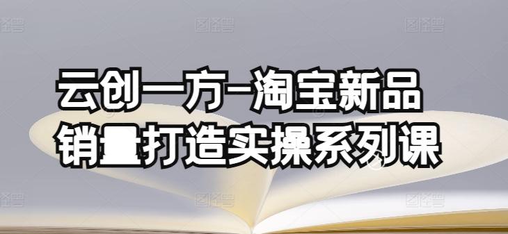 云创一方-淘宝新品销量打造实操系列课，基础销量打造(4课程)+补单渠道分析(4课程)网创项目-副业赚钱-互联网创业-资源整合冒泡网