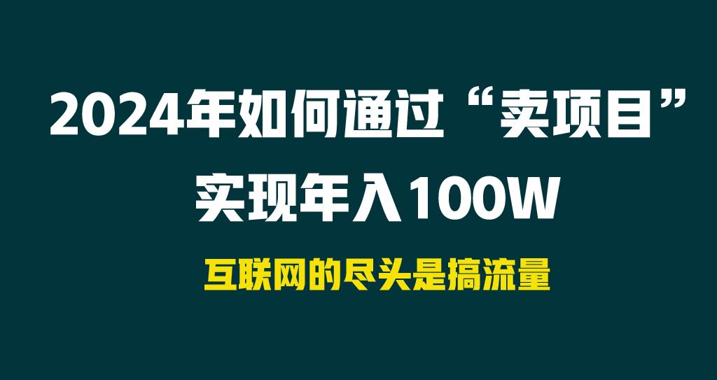 2024年如何通过“卖项目”实现年入100W网创项目-副业赚钱-互联网创业-资源整合冒泡网