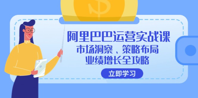 阿里巴巴运营实战课：市场洞察、策略布局、业绩增长全攻略网创项目-副业赚钱-互联网创业-资源整合冒泡网