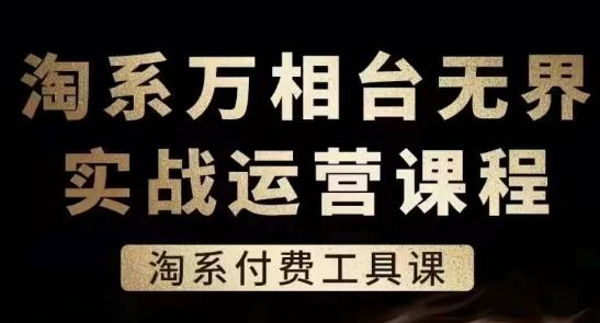 淘系万相台无界实战运营课，淘系付费工具课网创项目-副业赚钱-互联网创业-资源整合冒泡网