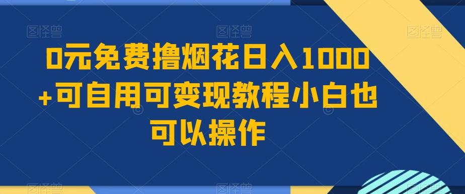 0元免费撸烟花日入1000+可自用可变现教程小白也可以操作，永久免费更新链接网创项目-副业赚钱-互联网创业-资源整合冒泡网