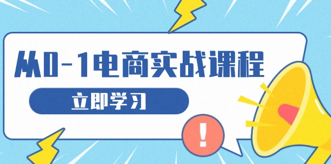 从零做电商实战课程，教你如何获取访客、选品布局，搭建基础运营团队网创项目-副业赚钱-互联网创业-资源整合冒泡网