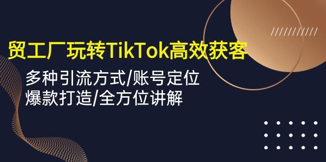 外贸工厂玩转TikTok高效获客，多种引流方式/账号定位/爆款打造/全方位讲解网创项目-副业赚钱-互联网创业-资源整合冒泡网