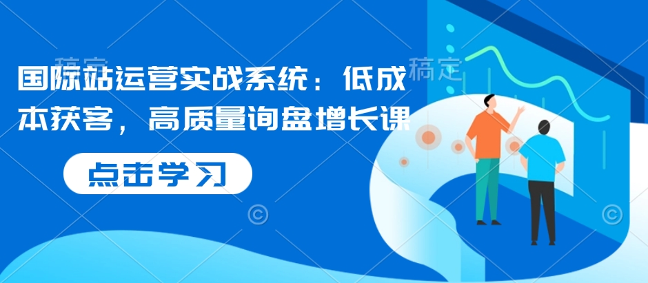 国际站运营实战系统：低成本获客，高质量询盘增长课网创项目-副业赚钱-互联网创业-资源整合冒泡网