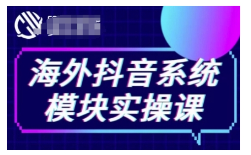 海外抖音Tiktok系统模块实操课，TK短视频带货，TK直播带货，TK小店端实操等网创项目-副业赚钱-互联网创业-资源整合冒泡网