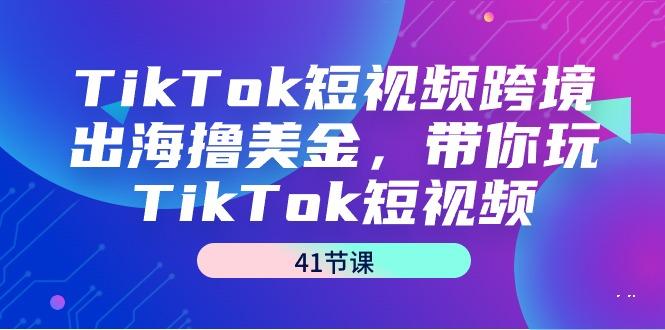 TikTok短视频跨境出海撸美金，带你玩TikTok短视频(41节课)网创项目-副业赚钱-互联网创业-资源整合冒泡网