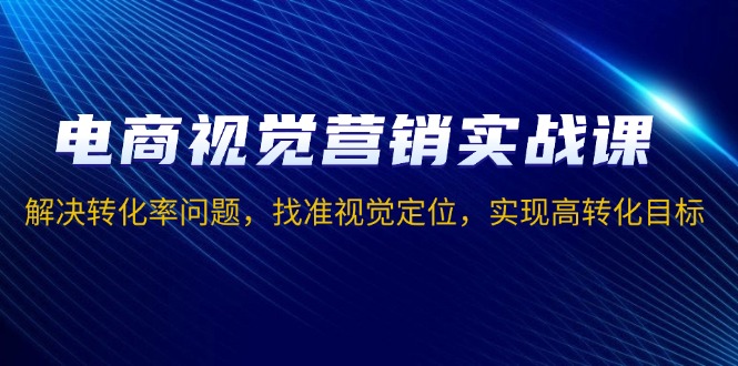 电商视觉营销实战课，解决转化率问题，找准视觉定位，实现高转化目标网创项目-副业赚钱-互联网创业-资源整合冒泡网