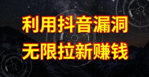 利用抖音链接漏洞，无限拉新赚钱【漏洞原理+操作流程】【揭秘】网创项目-副业赚钱-互联网创业-资源整合冒泡网