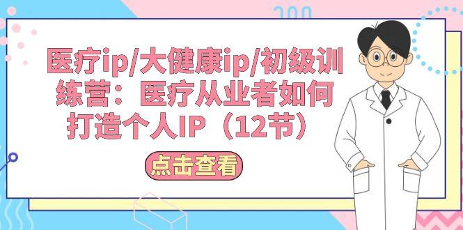 医疗ip/大健康ip/初级训练营：医疗从业者如何打造个人IP(12节网创项目-副业赚钱-互联网创业-资源整合冒泡网