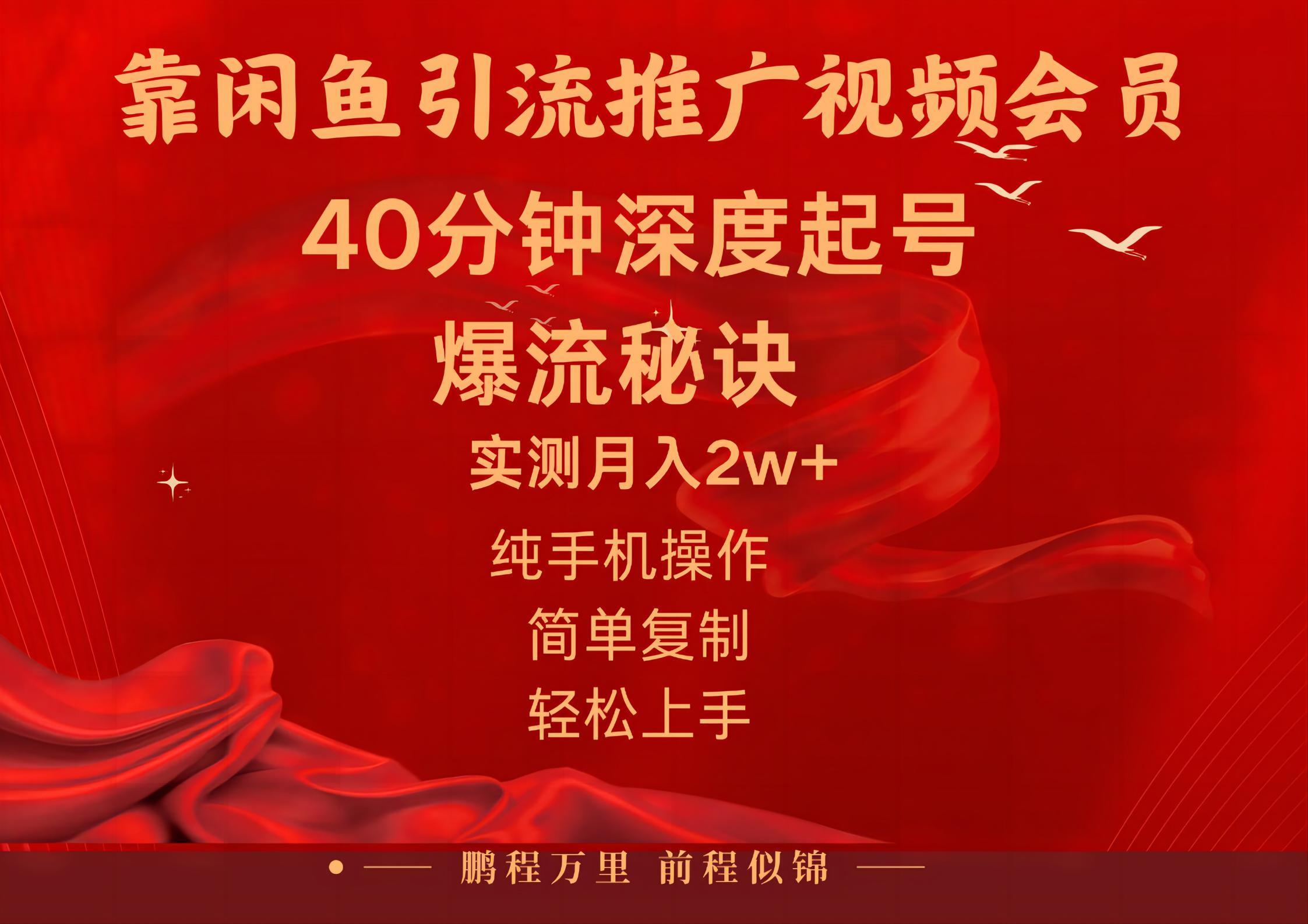 闲鱼暴力引流推广视频会员，能做到日入2W+，操作简单网创项目-副业赚钱-互联网创业-资源整合冒泡网