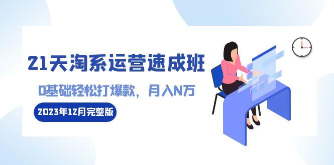 21天淘系运营-速成班2023年12月完整版：0基础轻松打爆款，月入N万-110节课网创项目-副业赚钱-互联网创业-资源整合冒泡网