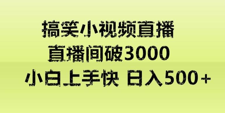 快手直播搞笑小视频解说，适合批量矩阵，日入300-500+网创项目-副业赚钱-互联网创业-资源整合冒泡网