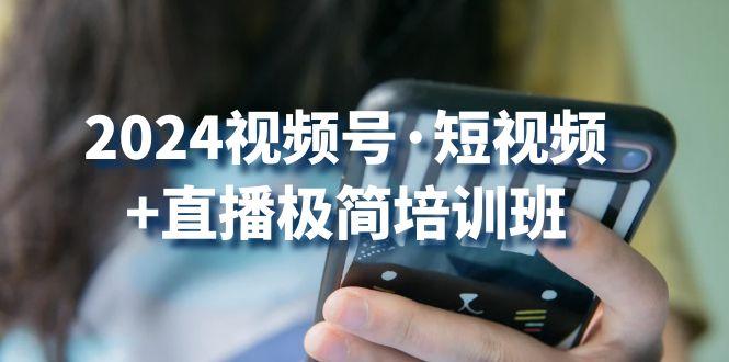 2024视频号·短视频+直播极简培训班：抓住视频号风口，流量红利网创项目-副业赚钱-互联网创业-资源整合冒泡网