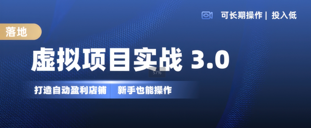 虚拟项目实战3.0，打造自动盈利店铺，可长期操作投入低，新手也能操作网创项目-副业赚钱-互联网创业-资源整合冒泡网