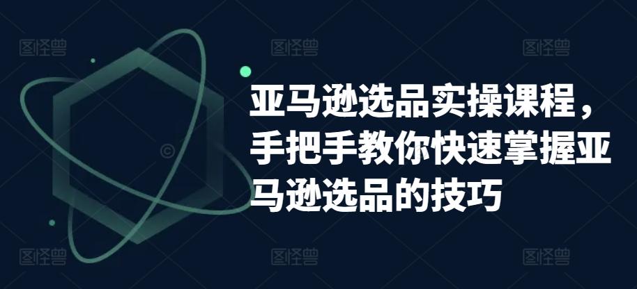 亚马逊选品实操课程，手把手教你快速掌握亚马逊选品的技巧网创项目-副业赚钱-互联网创业-资源整合冒泡网