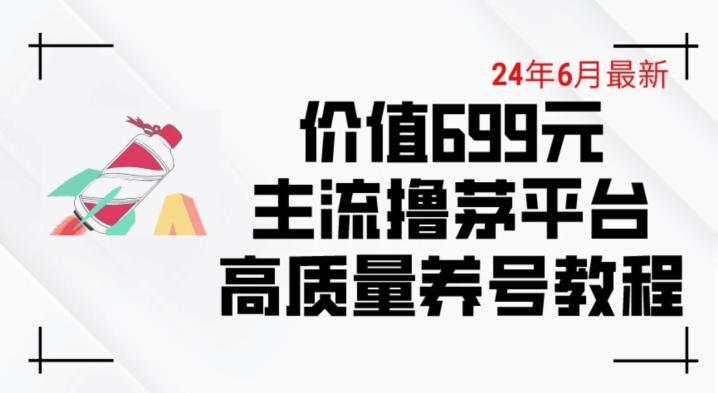 6月最新价值699的主流撸茅台平台精品养号下车攻略【揭秘】网创项目-副业赚钱-互联网创业-资源整合冒泡网