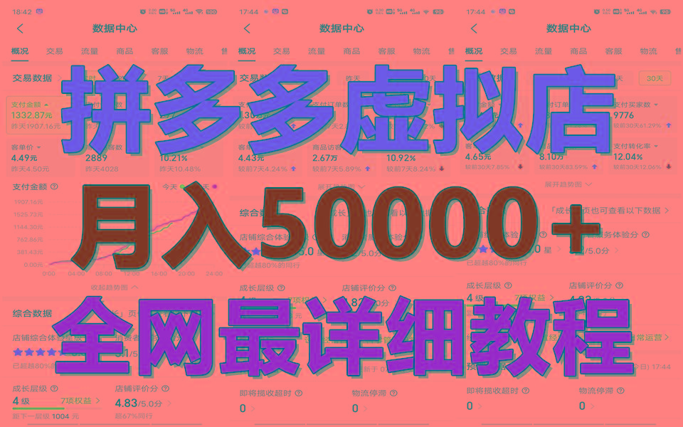 拼多多虚拟电商训练营月入50000+你也行，暴利稳定长久，副业首选网创项目-副业赚钱-互联网创业-资源整合冒泡网