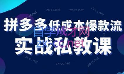 卡卡老师·拼多多低成本爆款流实战私教课网创项目-副业赚钱-互联网创业-资源整合冒泡网